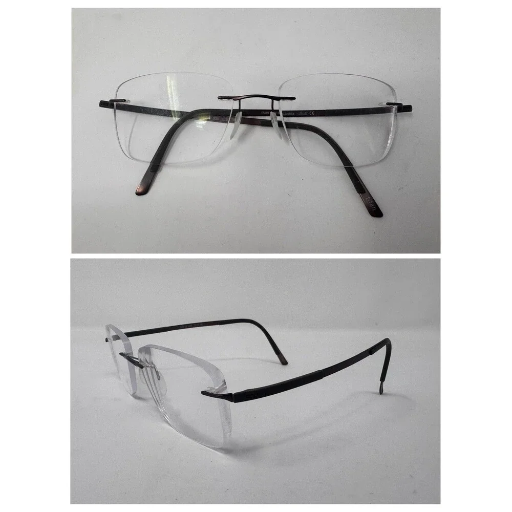 Silhouette 5416 40 6055 Titanium Bronze Gray Rimless Eyeglasses Frames 19 140